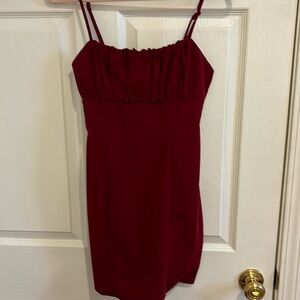 Red bodycon mini dress